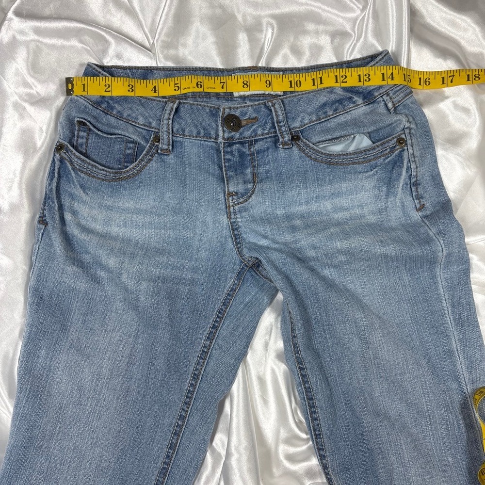 y2k SO Capri Jeans Light Wash Low Rise Cropped Denim Pants Size 3 - Picture 8 of 8